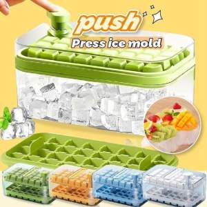 56 Grids Ice Maker Machine Ice Cube Molder with Lid for Whisky Cocktail Cola Party Ice Cube Tray