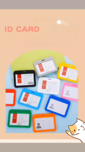 1PCS Horizontal PP Plastic Badge ID Card Case Holder Work card cover Bus Card ID Business Card