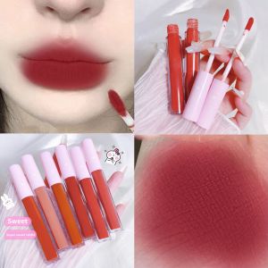 6Pcs MAGIC CASA Matte Velvet Fogged Lip Glaze Whitening And Beautifying Lipstick Cute Rabbit Six Piece Lip Glaze Set