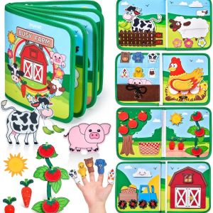 ของเล่น Montessori Busy Book สําหรับเด็กวัยหัดเดินฟาร์มสัตว์เล่าเรื่อง Busy Board เด็ก Fine Motor Early Education ของเล่นของขวัญท่องเที่ยว
