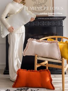 Traditional Style Pure Color Lumbar Pillow