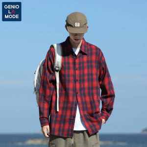 Genio Lamode Purple Long Sleeve Shirt for Men Trendy Autumn Wear Breathable Loose Fit Button up Casual Shirt Polyester Blend