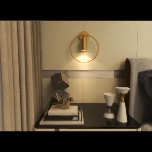 Luxurious Nordic Led Wall Lamps circle  Top Wall Sconce for Modern Home Living Room Decoration Lamps