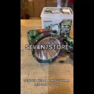 Senter Kepala Army Dimmer Mitsuyama MS-249P 80 Watt Super Terang Cahaya Putih