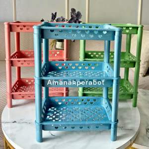 Rak Lotus Clio Susun 3 Rak Bumbu Dapur Rak Piring RAK KOREAN