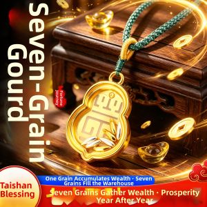 FENGSHUIGE | Seven Grains Of Rice In A Gourd Charm Pendant Ornament