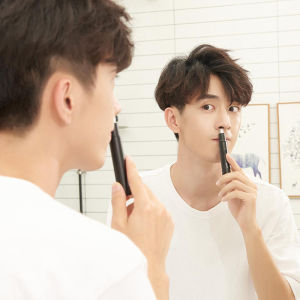 Showsee Electric Nose Hair Trimmer Portable Mini Nose Hair Trimmer Washable 360° Rotating Double-edged Cutter Head Rechargeble Nose Hair Removal Waterproof Safe Nose Hair Shaver Facial Care