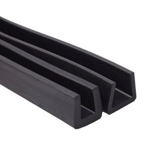 Rubber Edge Protection Strip U-Shaped Rubber Anti-Collision Card Slot Steel Plate Glass Embedded Sealing Strip Edge Guard