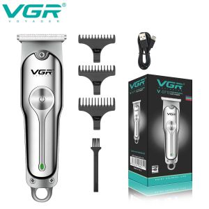 VGR | Máy Cắt Tóc Có Thể Sạc Lại VGR Máy Cắt Tóc Bằng Kim Loại Không Dây Máy Cắt Tóc Cầm Tay Dành Cho Nam Máy Cắt Tóc Và Ria Mép Có Lưỡi Dao Bằng Thép Không Gỉ