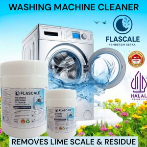 Pembersih Mesin Cuci dengan Formula Ampuh Dijamin Bersih 100% Menghilangkan Kerak Kotoran Tabung Mesin Cuci - FLASCALE