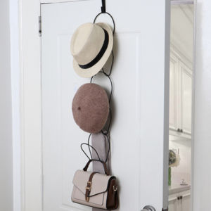 Wall Mount Baseball Hat Holder Rack Storage Display Behind Door For Closet Hanging Scarf Cap Bag Hanger Organizer Foldable Shelf