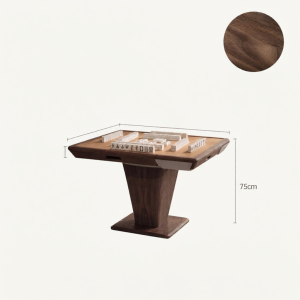 Walnut Wood Mahjong and Poker Table for Hand-shuffled Games