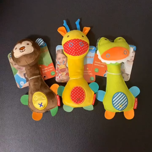 🔥READY STOCK🔥Baby Soft Rattle Toy with Sound Plush Handheld Rattle for Newborn Baby