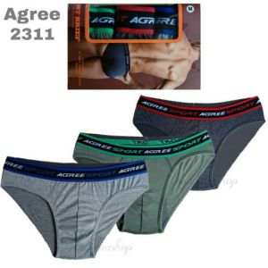 CELANA DALAM AGREE SPORT CD 2311 ISI 3 PCS//CELANA DALAM KARET BOKSER