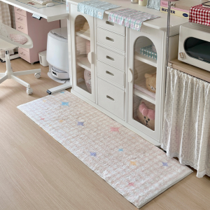 VIKAMA Macarone Plush Carpet Girl Room Decoration Soft Non-Slip Cloakroom Bedroom Bedside Carpet Home Decoration