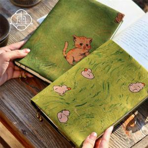 True Me Cat Duck Fragrance Cloud Silk Handmade Silk Book Cover Diary Notebook A5A6 Non-Woven Fabric Traditional Handcraft