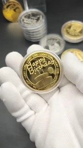 Đồng Tiền Xu Happy Birthday Chúc Mừng Sinh Nhật Quà Tặng Trang Trí