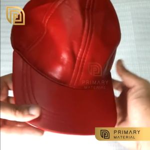 Genuine Leather Baseball Cap Free Size Retro Visor Outdoor adjustable Gift Men 2023 Raya Christmas - PRIMARY MATERIAL