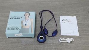 EMS Pendant Cervical Spine Massager Electric Heating Shoulder Massage Low Frequency Pulse Relaxing Portable Relaxation Device