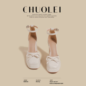 CHUOLEI | Summer New Arrival Hollow Out Buckle Sandal White Sweet Thick Heel Mary Jane Low Cut Single Shoe