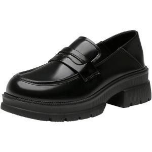 DUSTO | Thick Sole Round Toe Loafer Flats