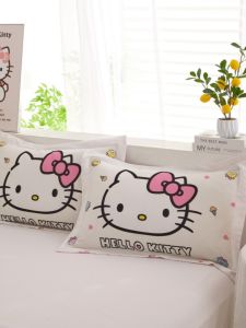 Pure Cotton HelloKitty Cartoon Childrens Pillowcase Single 30*50 Kindergarten Kt Kitty Cat Case All Seasons Universal Kids