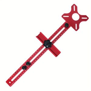 FNICEL | 4 in 1 Router Milling Groove Bracket-Cabinet Hardware Jig Aluminum Router Circle Cutting Jig Punch-Router Milling Groove Bracket