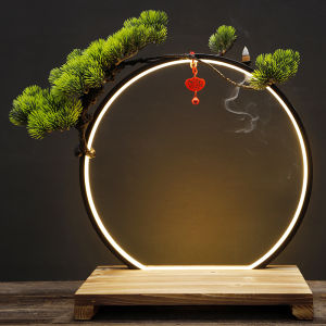 Creative LED Light Ring Home Decorations New Chinese Zen Style Living Room Entrance Office Desktop Decorative Ornaments