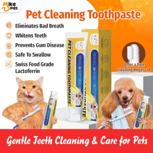 Cassiel Pet Buy 2 Free 1 Toothpaste With Free Toothbrush For Tartar Remover Bad Breath For Dog & Cat