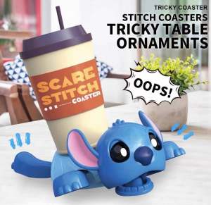 ที่รองแก้ว“สติช“ กระแสฮิตมากค่า🎉🥳 สี : ฟ้าชมพู