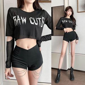 Bộ Đồ Hai Mảnh Gợi Cảm Cho Nữ Quần Short Bó Sát Áo Ngắn Hở Bụng Khiêu Vũ Tập Yoga Mặc Đi Club Bộ Đồ Cotton Mùa Hè