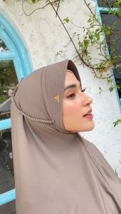 Jilbab Instan Bergo Maryam Tali Kepang Polos Jersey Super Premium