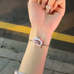 Couple Cat Dog Pearl Sensing Bracelets Silver Alloy Fashion Jewelry Gift for Friends Fresh out New Style Sweet Style Bracelets