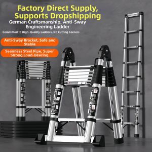 Non-Insulated Adjustable Stainless Steel Multifunction Joint Folding Ladder