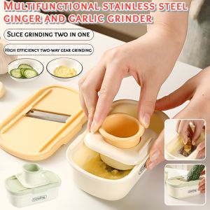 Kitchen Home Grinder Multifunctional Stainless Steel Potato Ginger Garlic Cucumber Slicer