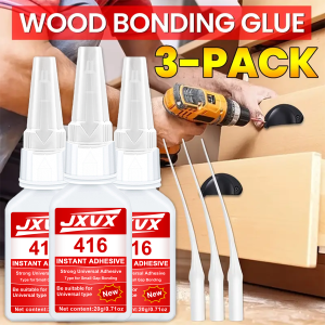 JXVX Accelerated Drying 416 Super Glue Add Activator Cyanoacrylate AdhesiveStrong Instant Adhesive for Glass Metal Plastic Wood Ceramic RubberQuick Dry & Waterproof - 20ml