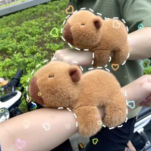 Capybara Clap Circle Toys Slap Snap Wrap Wristband Bracelet Capybara Plush Hand Ring Fun Pop Circles Kids Christmas Gift