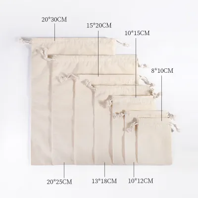 10pcs Cotton Bags Gift Drawstring Pouch Gift Box Packaging Bags Gift Linen Bags Jewelry Display Xmas Wedding Sack Burlap Bag Diy
