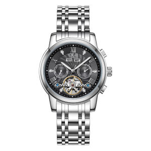 Fairwhale | Mark Fairwhale Mens Automatic Watch Stainless Steel Strap High Transparency Dial Resistant Scratch-Proof Case Wristwatch