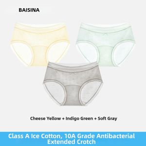 Baisina | Ice Cotton 10A Grade Antibacterial Seamless Lace Triangle Panties