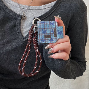 Blue Butterfly Design Protective Case for Apple Bluetooth Earphones Pro2/3/4 Compatible Soft TPU Shell Fresh And Cute Style