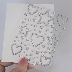 1 ชิ้น 3D Face Diamond Tattoo สติกเกอร์ Star/หัวใจ/ผีเสื้อ Rhinestone รอยสักสําหรับเทศกาลเพลง Body Eye แต่งหน้า DIY ตกแต่ง &