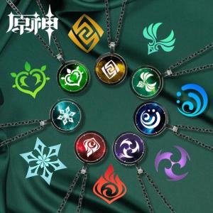 Eye of God Luminous Childrens Necklace Boy Child Original God Secondary Element Peripheral Anime Gem Pendant Sweater Chain