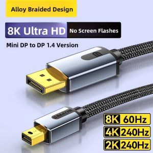 Samzhe | Thunderbolt 2 Compatible Mini DP to DP Cable 8K High Resolution 240 144Hz