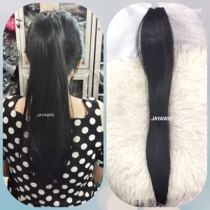 Ponitail Panjang Lurus 40cm Jepit Ekor Kuda Buat Menambah Volume Kuncir Rambut Anda