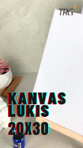 TRG Stretched Art Canvas Board 20x30 cm Watercolor Artist Acrylic Paint - Kanvas Putih Media Lukis Cat Air Akrilik Minyak Poster Siap Melukis Ukuran 20 x 30 TRG