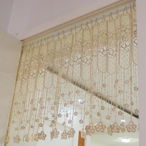 Khăn Màn Cửa Ren Trang Trí Không Cần Khoan Treo Thanh Phổ Biến Phòng Ngủ Phòng Bếp Tách Biệt Nửa Cửa Rỗng Kết Quả