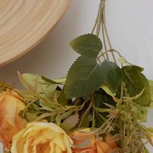 Artificial Flowers Silk Rose Peony Wedding Bridal Bouquets Home Room Table Decora Festival Outdoor Garden Wreath Diy Gifts Prop