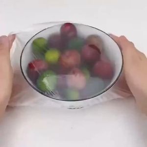 AVINAS 100PCS/Disposable Food Cover Plastic Wrap For Fruit Bowls Cups Caps Food