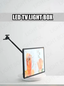 Bảng menu LED treo trần/tường bảng đèn gọi món trang trí quán cà phê/nhà hàng khung nhôm có thể điều chỉnh góc và ch